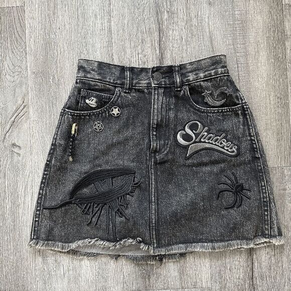 Marc Jacobs Embroidered Denim Skirt Size: XS - Picture 7 of 11